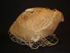 A very large Paiute seed jar with net