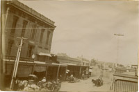 California, Marysville Main Street With Fire Wagon