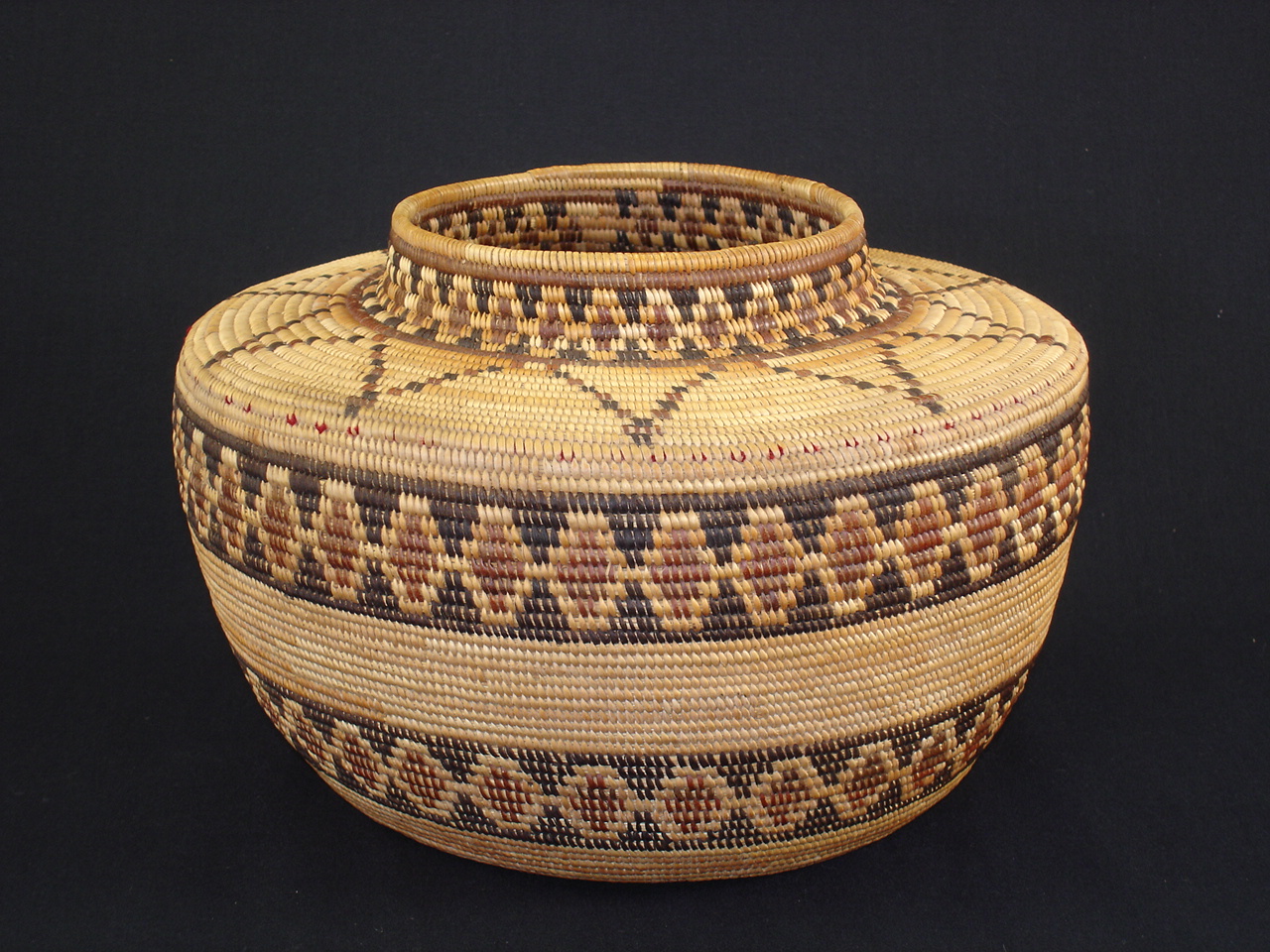 Yokuts Native American Indian Baskets, Basketry Gene Quintana Fine