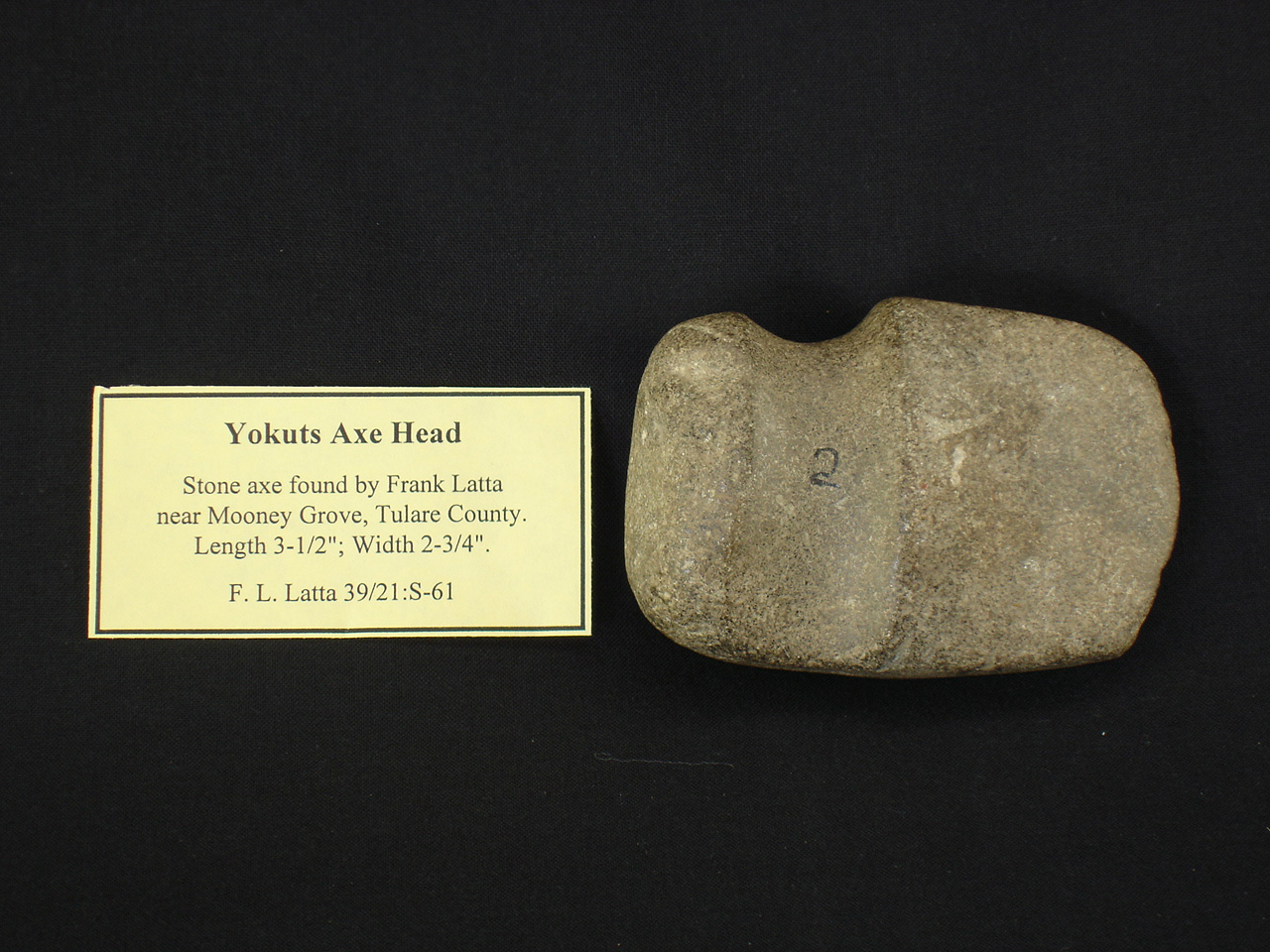 A Yokuts axe head