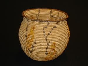 Chemehuevi olla with six birds