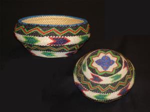 Paiute beaded basket