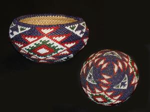 A Paiute beaded basket