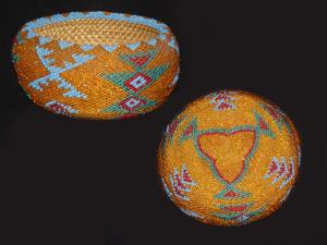 Paiute beaded basket