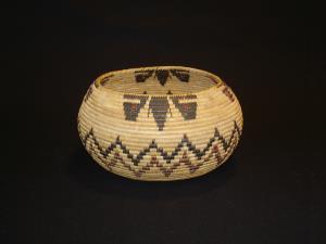 Mono Lake Paiute basket with butterflies