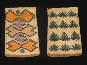 Plateau corn husk bag with trees