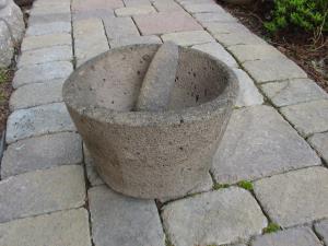 Stoneware mortar and pestle